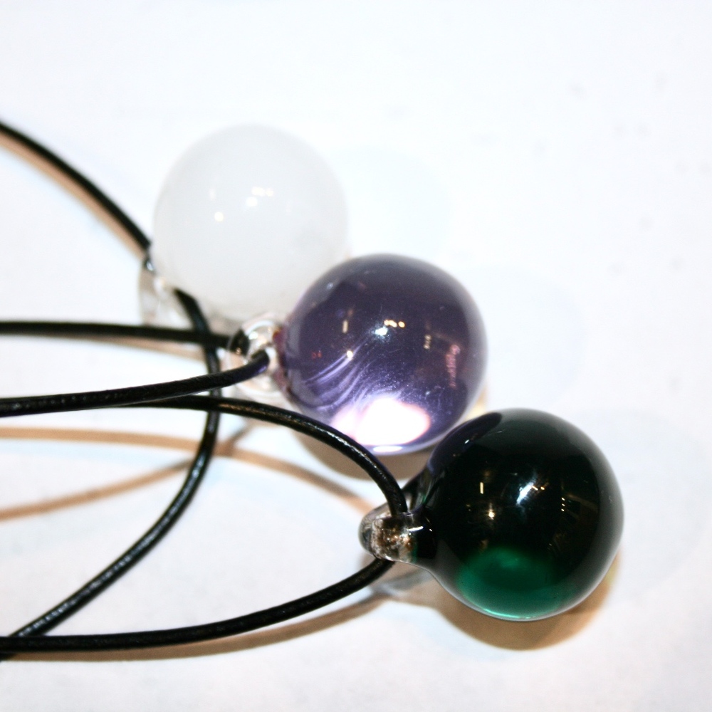 Handmade Glass Marble Pendant Necklace